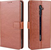 Voor Oppo Reno2 F / Reno2 Z Retro Crazy Horse Texture Horizontale Flip Leather Case met houder & kaartsleuven & fotolijst (bruin)