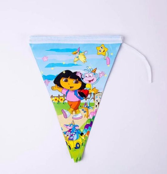 ProductGoods slinger - Dora vlaggenlijn versiering 2,3 meter - Feestdecoratie | bol.com