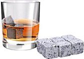 GEAR 3000®  Herbruikbare whiskey stones - stenen - set - 6 stuks grijs - voor in whiskey glazen - karaf