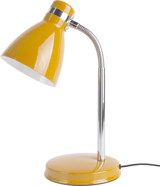 Leitmotiv Study tafellamp - bureau - buigbaar - kap ø11,5 cm - 40 cm hoog - geel