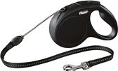 Flexi rollijn classic cord zwart - m 5 mtr - 1 stuks