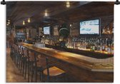 Wandkleed Restaurant - Een bar in een knus restaurant Wandkleed katoen 180x135 cm - Wandtapijt met foto