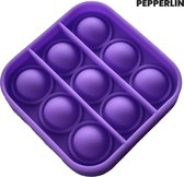 PEPPERLIN® - Blij Kind - Fidget - Popit - Mini - klein - Paars - vierkant  - Duurzaam - Gifvrij - Vierkant - Purple