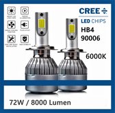 HB4 | 9006 | LED lampen (set 2 stuks)  CANbus Helder Wit  6000k  8000LM IP68 72 Watt , Vintic , Motor / Auto / Scooter / Dimlicht / Grootlicht / Koplampen / lamp / Auto / Autolamp