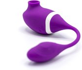 Vibrators voor Vrouwen - Dildo - 2 in 1 Luchtdruk Vibrator - Clitoris Stimulator - Erotiek - Sex Toys - Paars