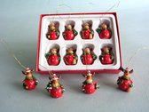 Kerstboomhanger set met 8 ronde elanden