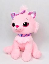 Kat - Poes - Kitty - Knuffel - 32cm  roze