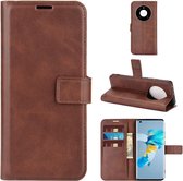 Voor Huawei Mate 40 Retro Kalfspatroon Gesp Horizontale Flip Leren Case met Houder & Kaartsleuven & Portemonnee (Donkerbruin)