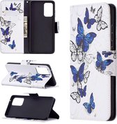 Voor Samsung Galaxy A72 5G Gekleurde Tekening Patroon Horizontale Flip Leren Case met Houder & Kaartsleuven & Portemonnee (Butterfly Swarm)