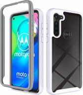 Voor Motorola Moto G8 Power (Amerikaanse versie) Sterrenhemel Solid Color-serie Schokbestendige pc + TPU beschermhoes (zwart)