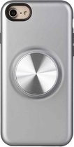 TPU + PC 2-in-1 schokbestendig hoesje met magnetische ronde autohouder voor iPhone 7 Plus / 8 Plus (zilver)
