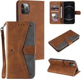 Stiksels Kalfsstructuur Horizontale Flip Leren Case met Houder & Kaartsleuven & Portemonnee Voor iPhone 11 Pro Max (Bruin)