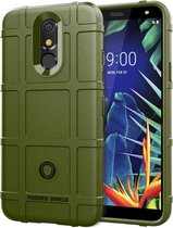 Schokbestendig, robuust schild, beschermend siliconen hoesje voor LG K40 (legergroen)