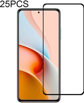 Voor Xiaomi Redmi Note 9 Pro 5G 25 PCS Volledige lijm Volledig scherm gehard glasfilm