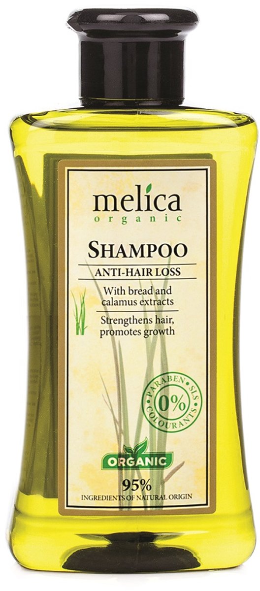 MELICA ORGANIC Biologisch HAARGROEI 95% Natuurlijke ANTI-HAARUITVAL HAARGROEI SHAMPOO met BROOD EN CALAMUS Extracten Zonder Parabenen, SLS voor UNISEX 300ml