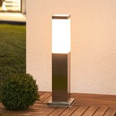 Lindby - buitenlamp - 1licht - roestvrij staal, polycarbonaat - H: 45 cm - E27 - roestvrij staal, wit
