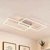 Lucande - LED plafondlamp- met dimmer - 1licht - ijzer, aluminium, kunststof - H: 8.2 cm - zilver - Inclusief lichtbron