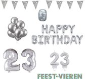 23 jaar Verjaardag Versiering Pakket Zilver