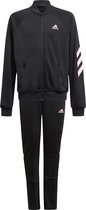 adidas adidas 3-stripes XFG Trainingspak - Maat 152  - Unisex - zwart - lichtroze