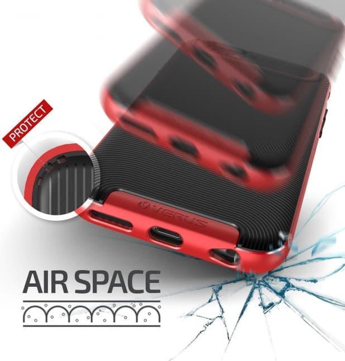 Verus Crucial Bumper Case - Iphone 7 Plus / 8 Plus - Zwart Roze