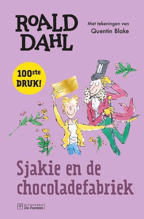 Boek cover Sjakie en de chocoladefabriek van Roald Dahl