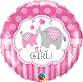 Folat Ballon Geboorte Meisje 45 Cm Folie Roze