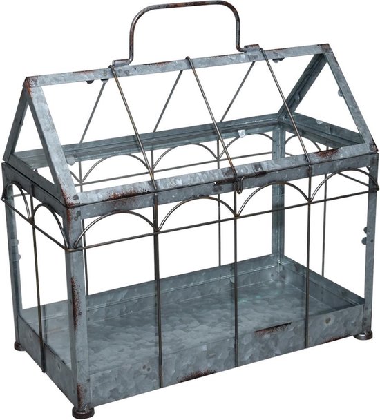 Esschert Design Serre 35,9 x 19 x 32,7 Cm Grijs fer