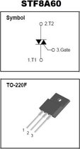 STF8A60 Bi-Directional Triode Thyristor | 8A / 600V | Arduino | verpakt per 5 stuks