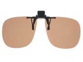 Luxe Clip on zonnebril High Contrast - Opklapbaar - Bruin - Hoge Contrast bril