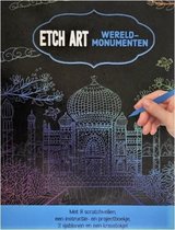 Etch Art - Wereld monumenten - Scratchvellen - 8 Scratchvellen - 2 Sjablonen