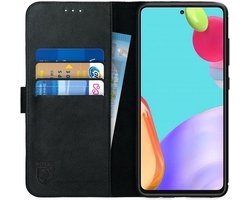 Etui Rosso Deluxe Samsung Galaxy A52 Etui en Cuir véritable Zwart
