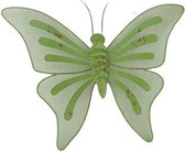Decoratie Vlinder Fab 44x3,5x33cm groen metaal