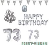 73 jaar Verjaardag Versiering Pakket Zilver
