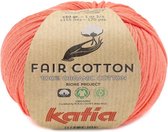 Katia Fair Cotton Corail Kleurnr. 44 - 1 bol - biologisch garen - haakkatoen - amigurumi - ecologisch - haken - breien - duurzaam - bio - milieuvriendelijk - haken - breien - katoen - wol - biowol - garen - breiwol - breigaren