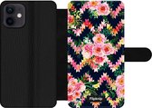 Wallet case - geschikt voor iPhone 12 Mini - Floral N°2