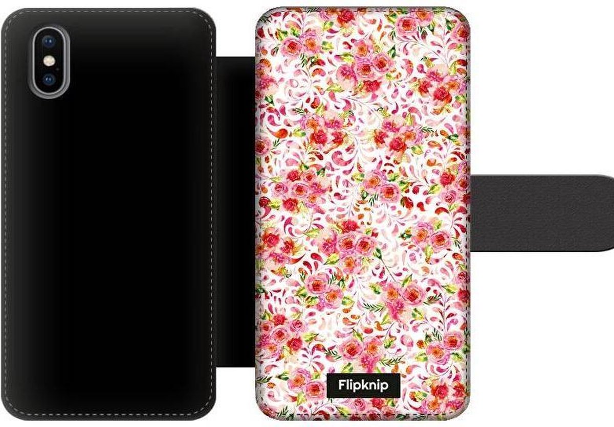 Wallet case - geschikt voor iPhone Xs - Floral N°7
