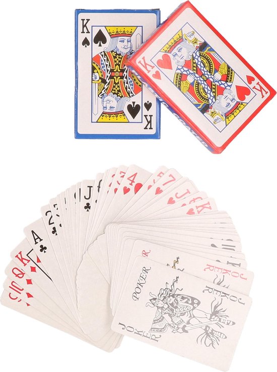 6x Pakjes speelkaarten 54 stuks - Poker kaartspellen gelamineerd | | bol.com