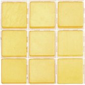 252x stuks mozaieken maken steentjes/tegels kleur geel met formaat 10 x 10 x 2 mm