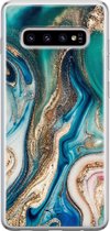 Samsung Galaxy S10 siliconen hoesje - Magic marble - Soft Case Telefoonhoesje - Multi - Marmer