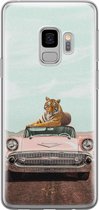 Hoesje geschikt voor Samsung Galaxy S9 - Chill tijger - Soft Case - TPU - Print - Multi - ELLECHIQ