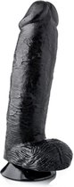 XXLTOYS - Djen - Large Dildo - Inbrenglengte 26 X 7.5 cm - Black - Uniek Design Realistische Dildo – Stevige Dildo – voor Diehards only - Made in Europe