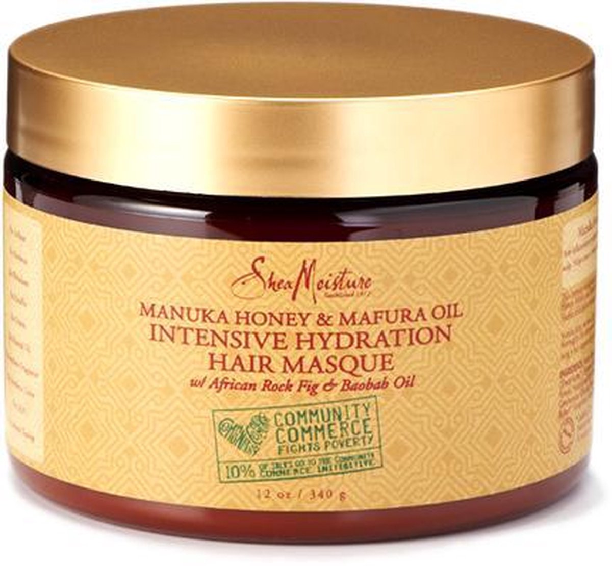 Shea Moisture Manuka Honey & Mafura Oil - Intensive Hydration Haarmasker - 340 gr - Shea Moisture