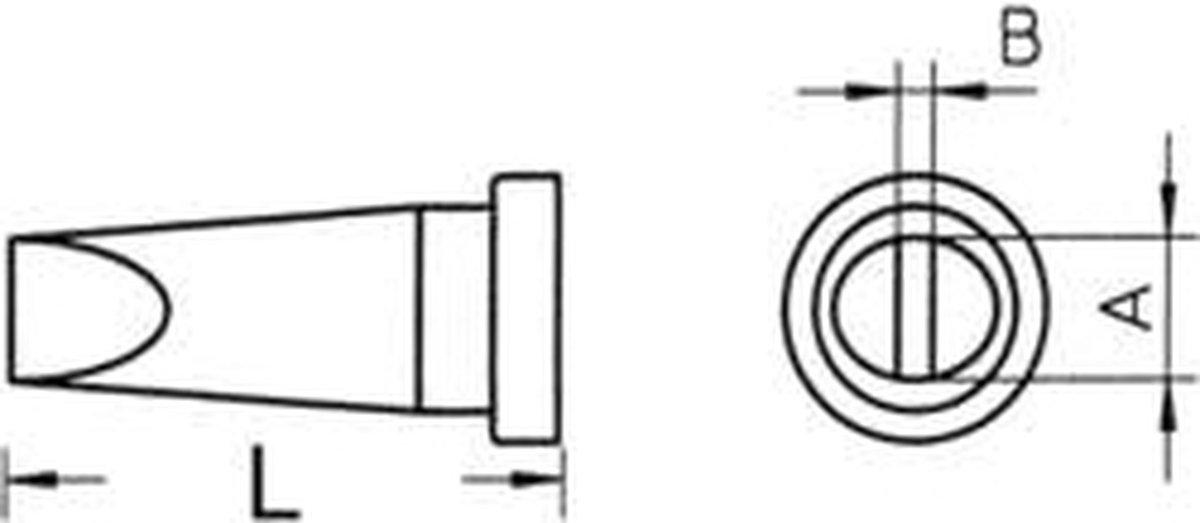 Weller LT-B Soldeerpunt Beitelvorm, recht Grootte soldeerpunt 2.4 mm Inhoud: 1 stuk(s)