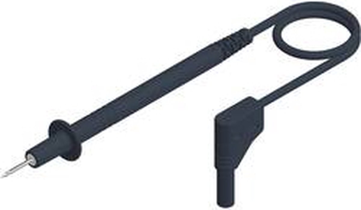 SKS Hirschmann PL 2700 S W sw Meetsnoer Testpunt 4mm-stekker 1.00 m Zwart 1 stuk(s)