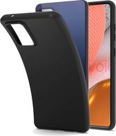 Flexibele achterkant Silicone hoesje zwart Geschikt voor: Samsung Galaxy A72 (4G & 5G)