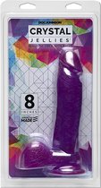 Crystal Jellies - Realistic Cock Balls - 8 Inch - Purple - Realistic Dildos