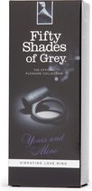 Yours and Mine Vibrating Love Ring - Black - Cock Rings