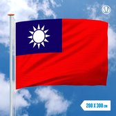 Vlag Taiwan 200x300cm - Glanspoly