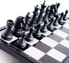 Afbeelding van het spelletje Activ24™ - Schaakspel 32x32 cm – met zwarte & witte schaakstukken – opvouwbaar magnetisch schaakset schaakbord schaken