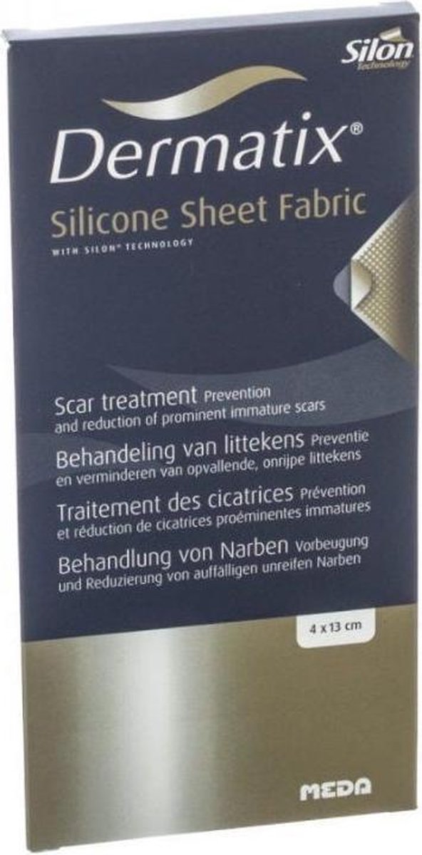 Dermatix Silicone Sheet Fabric Adh 4x13cm 1